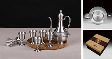 五糧液 清明上河圖純錫酒具定制